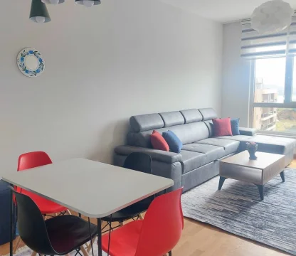 1+1 Annual rental apartment with sea view in Becici