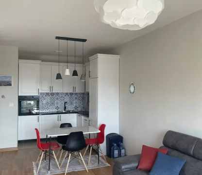 1+1 Annual rental apartment with sea view in Becici