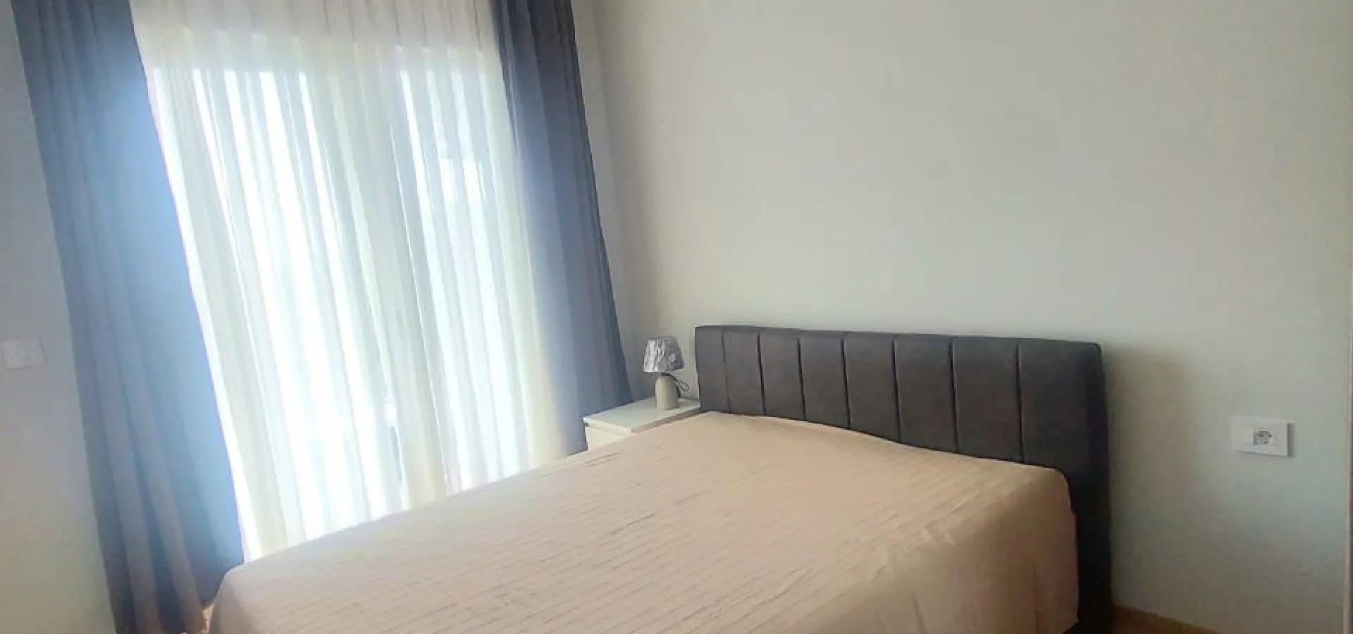 1+1 Annual rental apartment with sea view in Becici