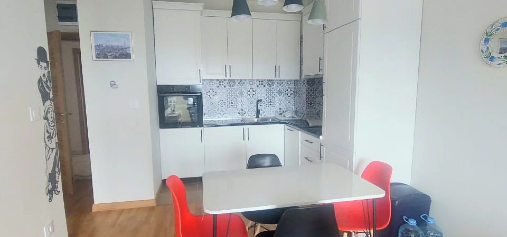 1+1 Annual rental apartment with sea view in Becici