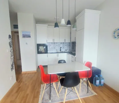 1+1 Annual rental apartment with sea view in Becici