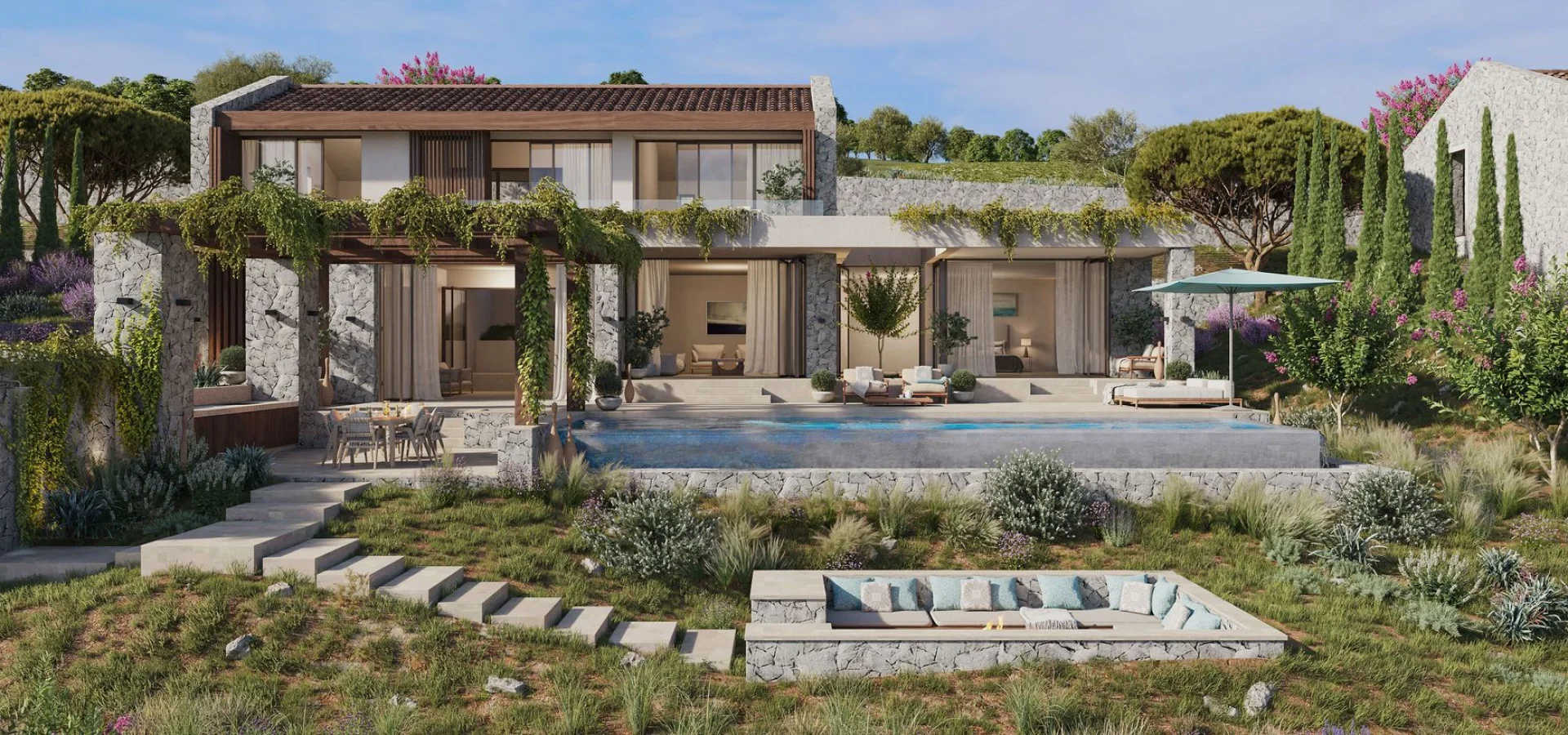 Kotor da deniz manzaralı projeden satılık deniz manzaralı villa
