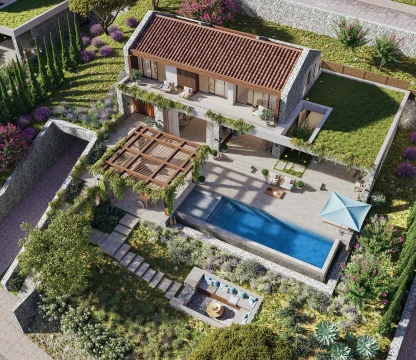 Kotor da deniz manzaralı projeden satılık deniz manzaralı villa