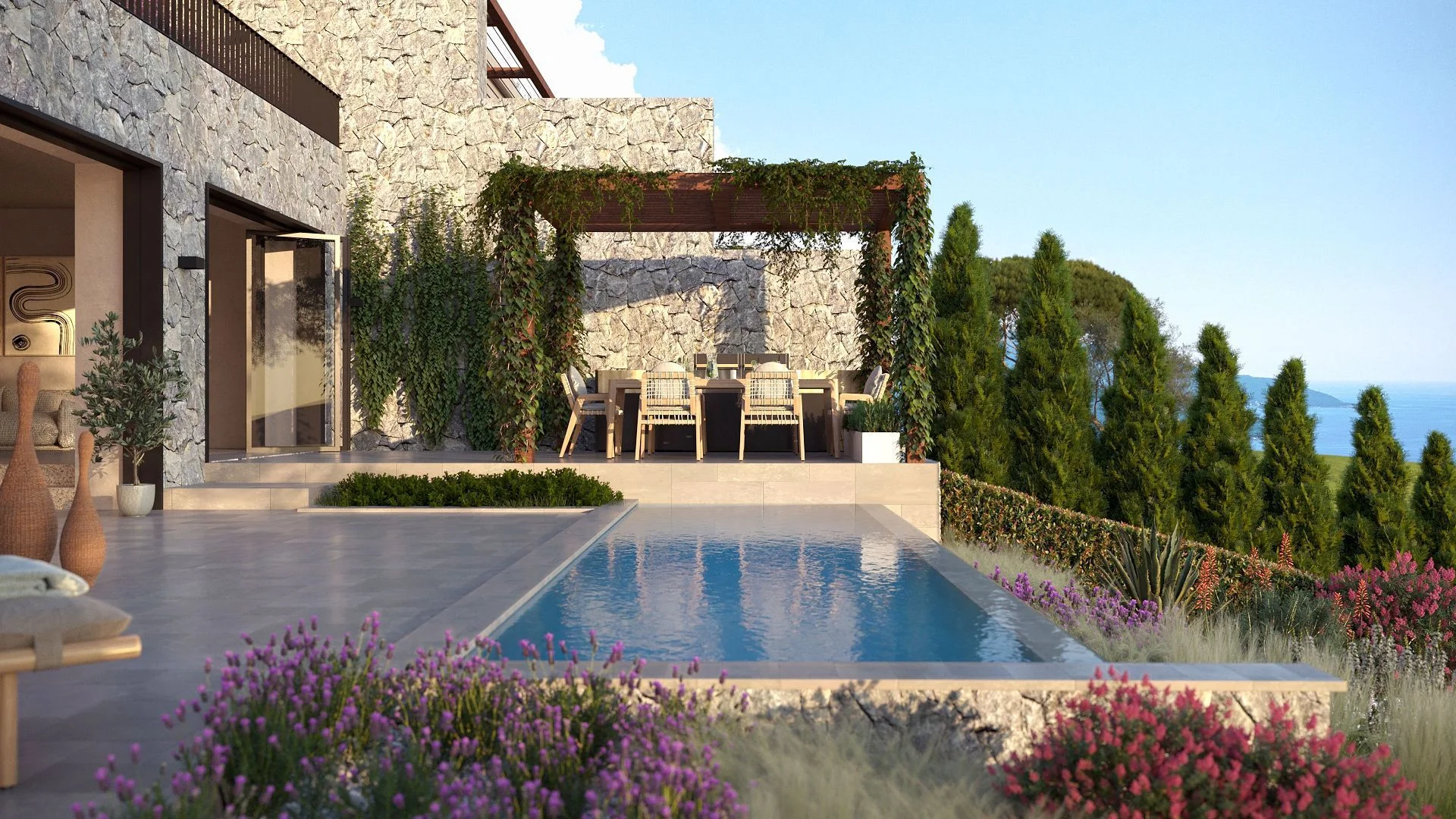 Kotor da deniz manzaralı projeden satılık deniz manzaralı villa