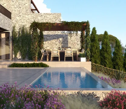 Kotor da deniz manzaralı projeden satılık deniz manzaralı villa