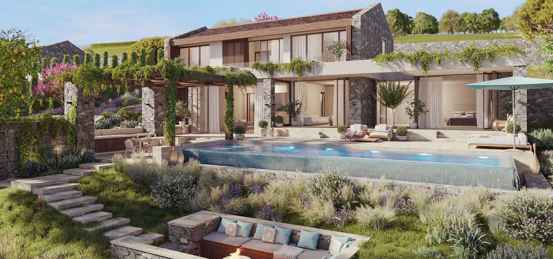 Kotor da deniz manzaralı projeden satılık deniz manzaralı villa