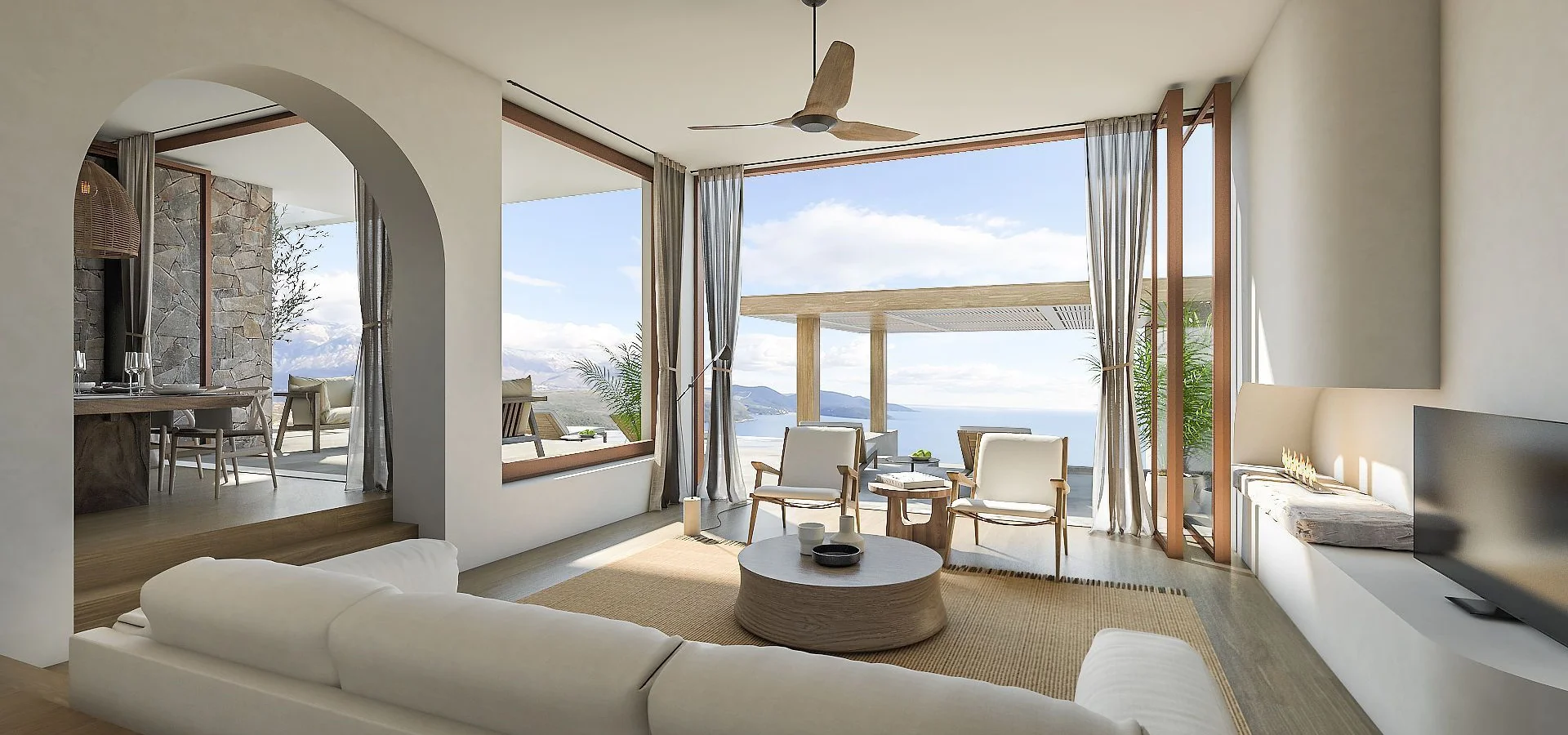 Kotor da deniz manzaralı projeden satılık deniz manzaralı villa