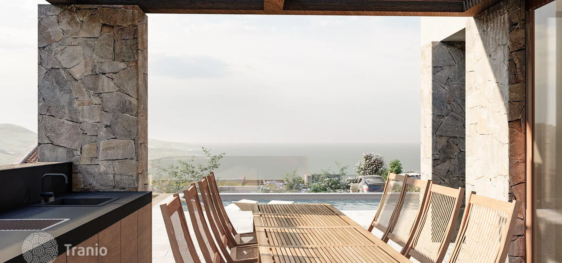 Kotor da deniz manzaralı projeden satılık deniz manzaralı villa